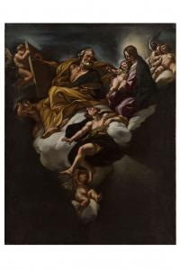 Giovan Battista Beinaschi (Fossano?, 1634/1636 - Napoli 1688) São Lucas pintando a Virgem com o Menino